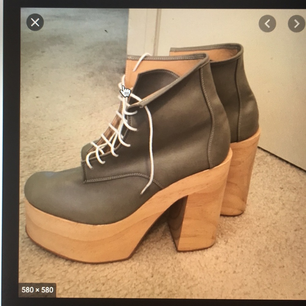 ISO deandri helga shoes/ wooden platform hightop - Picture 2 of 3